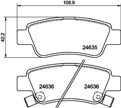 Brake Pad Set, disc brake HELLA PAGID 8DB 355 013-591