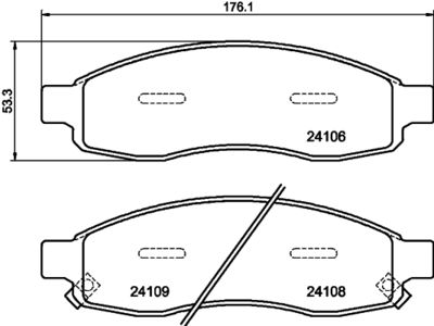 Brake Pad Set, disc brake HELLA PAGID 8DB 355 013-671