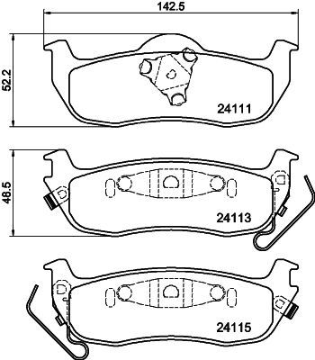 Brake Pad Set, disc brake HELLA PAGID 8DB 355 013-681