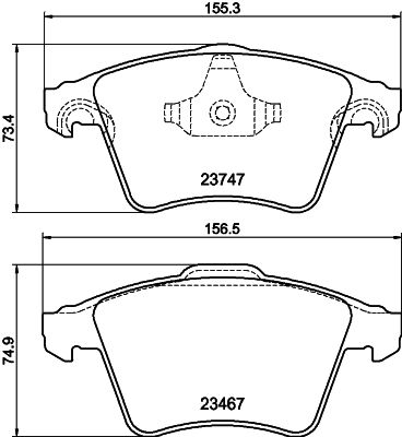 HELLA PAGID 8DB 355 013-821 Brake Pad Set, disc brake