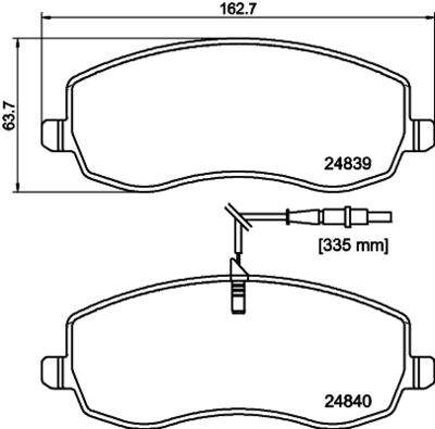 Brake Pad Set, disc brake HELLA PAGID 8DB 355 013-871