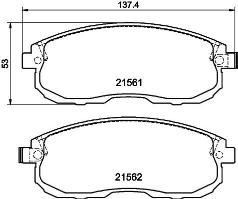 HELLA PAGID 8DB 355 013-991 Brake Pad Set, disc brake