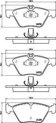 Brake Pad Set, disc brake HELLA PAGID 8DB 355 014-291