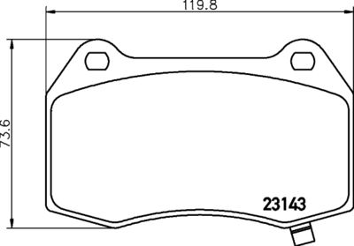 Brake Pad Set, disc brake HELLA PAGID 8DB 355 014-461