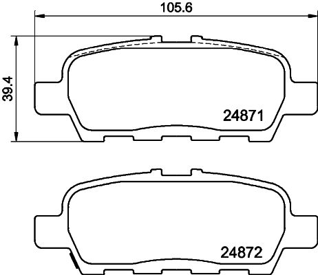 HELLA PAGID 8DB 355 014-561 Brake Pad Set, disc brake