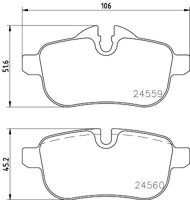 Brake Pad Set, disc brake HELLA PAGID 8DB 355 014-621