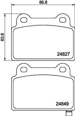 Brake Pad Set, disc brake HELLA PAGID 8DB 355 014-701