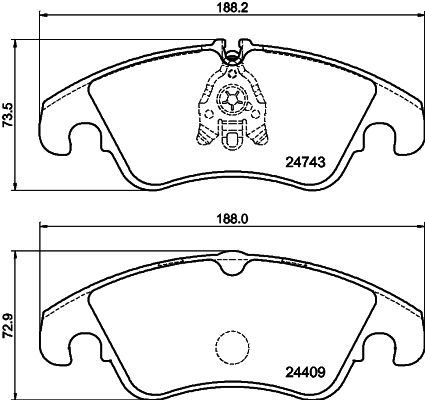 HELLA PAGID 8DB 355 014-741 Brake Pad Set, disc brake