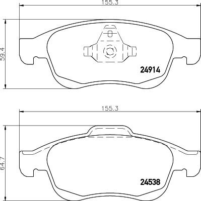 HELLA PAGID 8DB 355 014-791 Brake Pad Set, disc brake