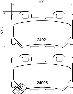 Brake Pad Set, disc brake HELLA PAGID 8DB 355 014-851