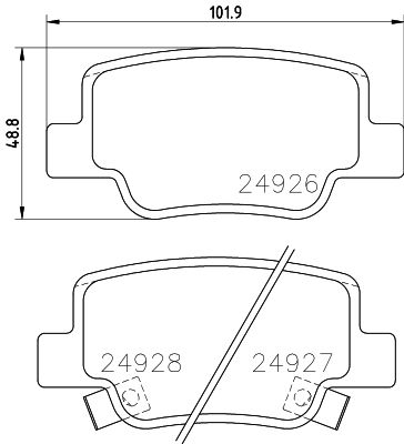 Brake Pad Set, disc brake HELLA PAGID 8DB 355 014-891
