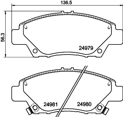 HELLA PAGID 8DB 355 015-001 Brake Pad Set, disc brake
