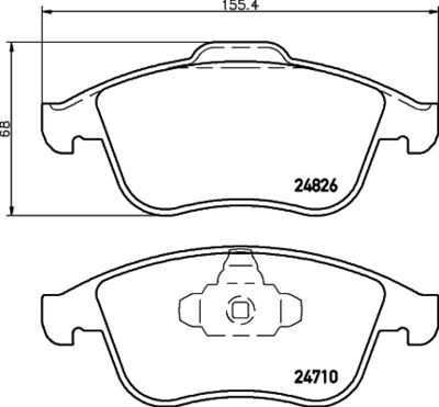 Brake Pad Set, disc brake HELLA PAGID 8DB 355 015-041
