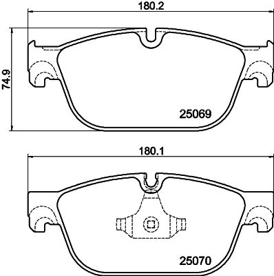 Brake Pad Set, disc brake HELLA PAGID 8DB 355 015-061