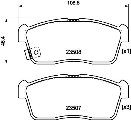 HELLA PAGID 8DB 355 015-071 Brake Pad Set, disc brake