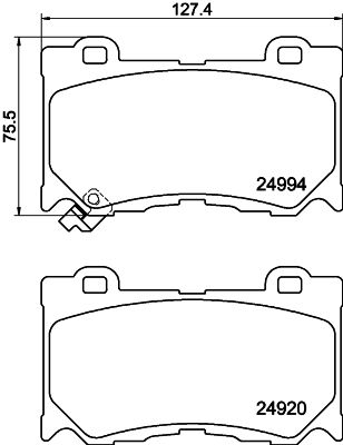Brake Pad Set, disc brake HELLA PAGID 8DB 355 015-411