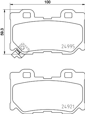 Brake Pad Set, disc brake HELLA PAGID 8DB 355 015-421