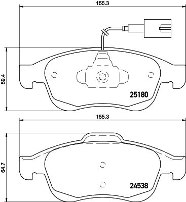 HELLA PAGID 8DB 355 015-521 Brake Pad Set, disc brake