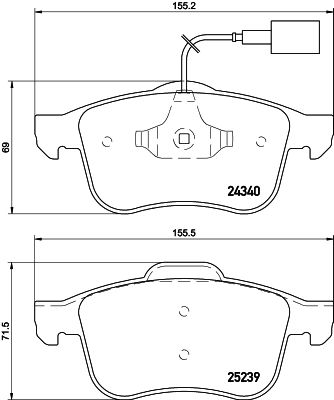 HELLA PAGID 8DB 355 015-531 Brake Pad Set, disc brake