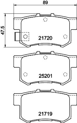 Brake Pad Set, disc brake HELLA PAGID 8DB 355 015-611