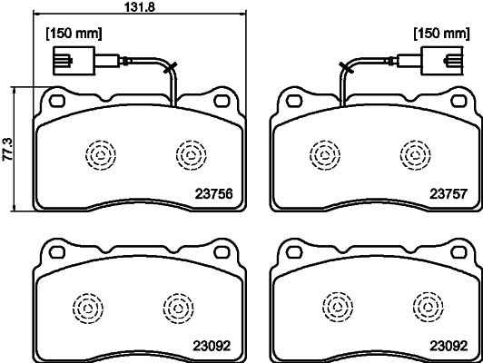 HELLA PAGID 8DB 355 015-681 Brake Pad Set, disc brake