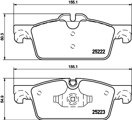 HELLA PAGID 8DB 355 015-711 Brake Pad Set, disc brake