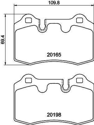 Brake Pad Set, disc brake HELLA PAGID 8DB 355 015-881