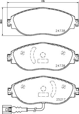 HELLA PAGID 8DB 355 015-921 Brake Pad Set, disc brake