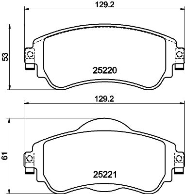 Brake Pad Set, disc brake HELLA PAGID 8DB 355 015-931