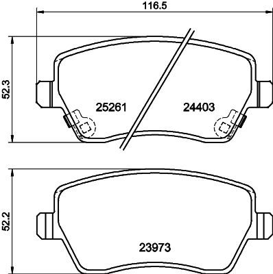 HELLA PAGID 8DB 355 015-981 Brake Pad Set, disc brake