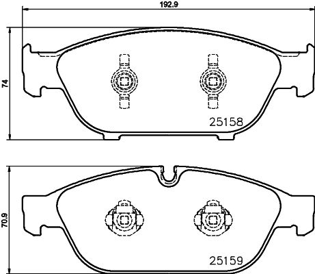 HELLA PAGID 8DB 355 016-031 Brake Pad Set, disc brake