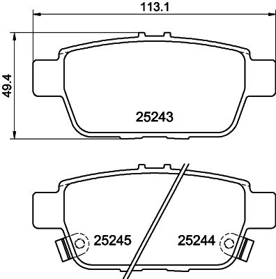 HELLA PAGID 8DB 355 016-091 Brake Pad Set, disc brake