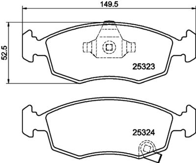 Brake Pad Set, disc brake HELLA PAGID 8DB 355 016-231