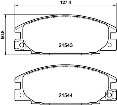 Brake Pad Set, disc brake HELLA PAGID 8DB 355 016-341