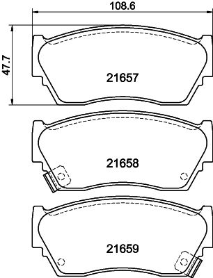HELLA PAGID 8DB 355 016-351 Brake Pad Set, disc brake