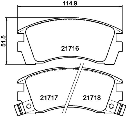HELLA PAGID 8DB 355 016-551 Brake Pad Set, disc brake