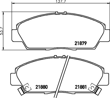 HELLA PAGID 8DB 355 016-631 Brake Pad Set, disc brake