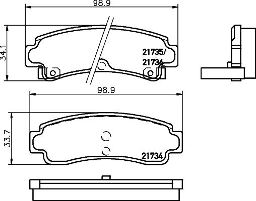 HELLA PAGID 8DB 355 016-731 Brake Pad Set, disc brake