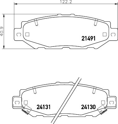Brake Pad Set, disc brake HELLA PAGID 8DB 355 016-751