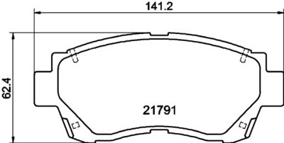 Brake Pad Set, disc brake HELLA PAGID 8DB 355 016-771