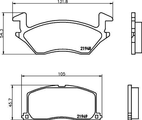 HELLA PAGID 8DB 355 016-781 Brake Pad Set, disc brake