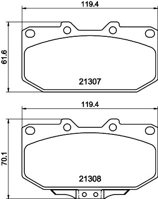 HELLA PAGID 8DB 355 016-791 Brake Pad Set, disc brake
