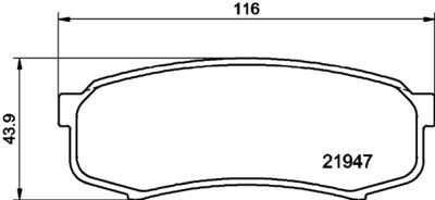 Brake Pad Set, disc brake HELLA PAGID 8DB 355 016-831