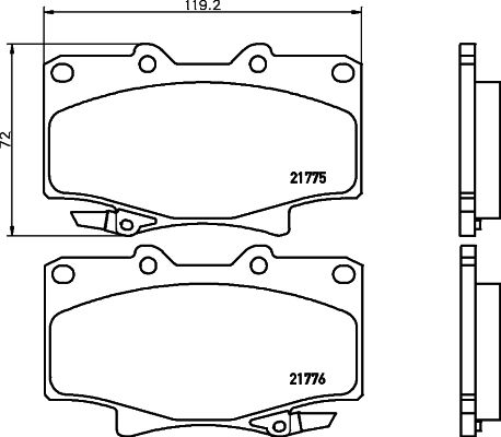 HELLA PAGID 8DB 355 016-871 Brake Pad Set, disc brake