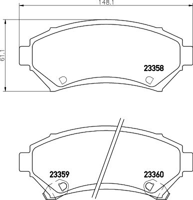 Brake Pad Set, disc brake HELLA PAGID 8DB 355 016-951