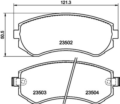 Brake Pad Set, disc brake HELLA PAGID 8DB 355 017-201