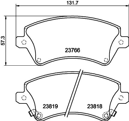 HELLA PAGID 8DB 355 017-241 Brake Pad Set, disc brake