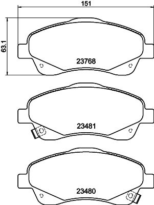 HELLA PAGID 8DB 355 017-321 Brake Pad Set, disc brake