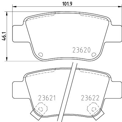 HELLA PAGID 8DB 355 017-331 Brake Pad Set, disc brake
