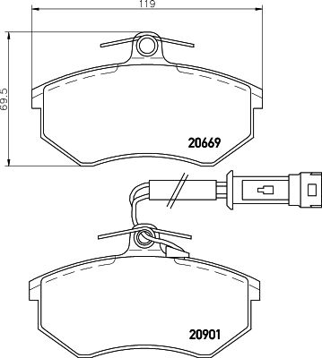 HELLA PAGID 8DB 355 017-651 Brake Pad Set, disc brake